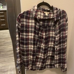 Red white and blue small flannel